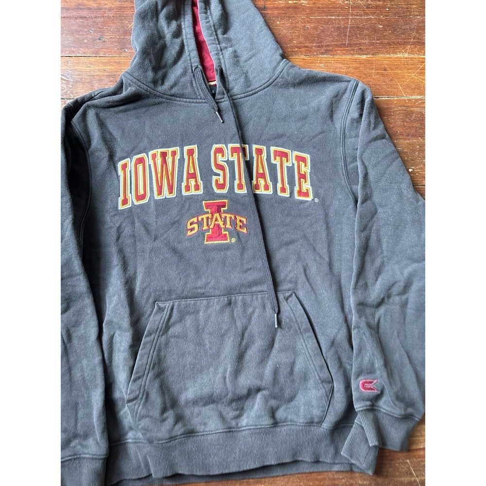 Iowa State Cyclones Graphic Gray Hooded Sweatshirt Hoodie Men's Size Large - Picture 2 of 6